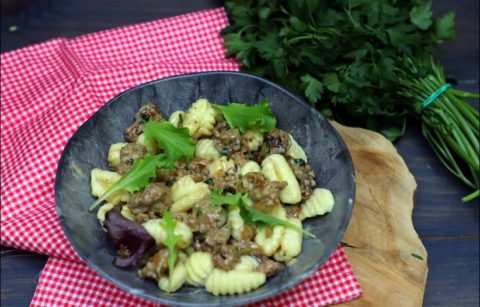 gnocchi aux saucisses et cèpes