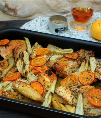 poulet roti aux clémentines et à l'arak de Yotam Ottolenghi