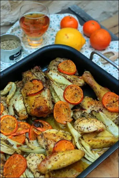 poulet roti clementine