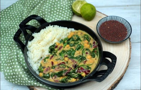 curry d'épinards aux pois chiches
