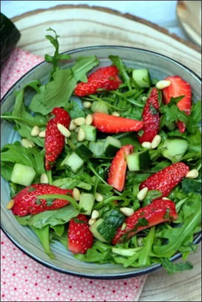salade fraises salée