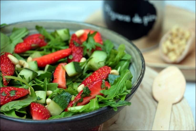 salade verte fraises recette