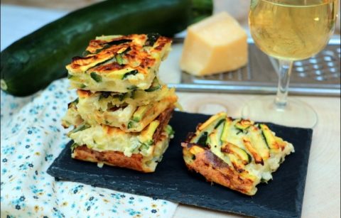 scarpaccia aux courgettes et parmesan d'Alain Ducasse