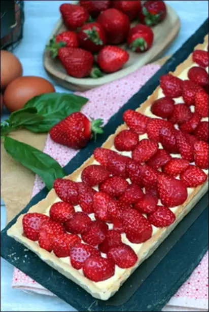 tarte fraise basilic