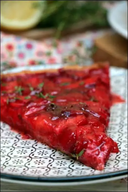 tarte fraises roties
