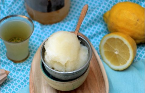 gelato au limoncello sorbet au citron et limoncello