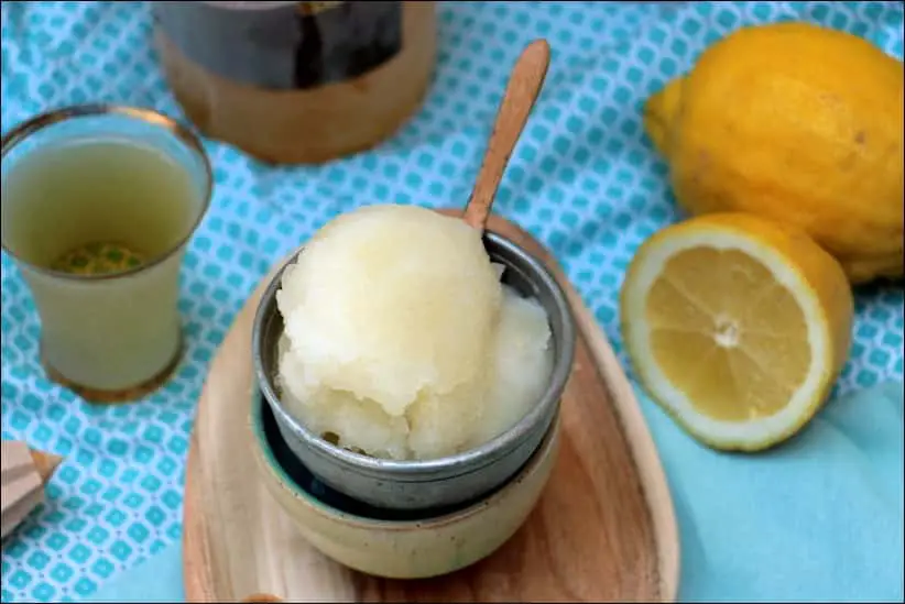gelato au limoncello sorbet au citron et limoncello