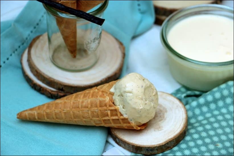creme glacée vanille maison avec sorbetiere