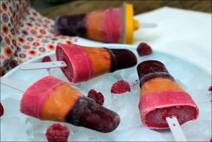 batonnet de glace au yaourt et fruits frais