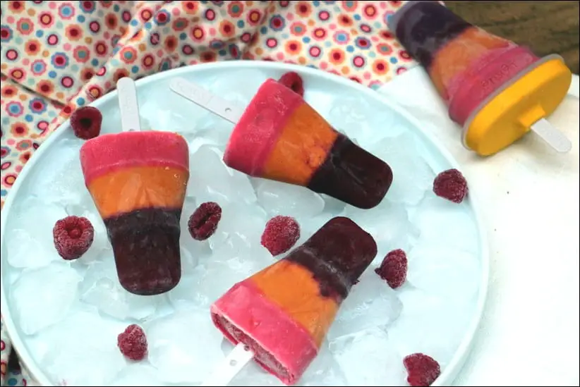 esquimaux tricolores au yaourt et fruits d'été