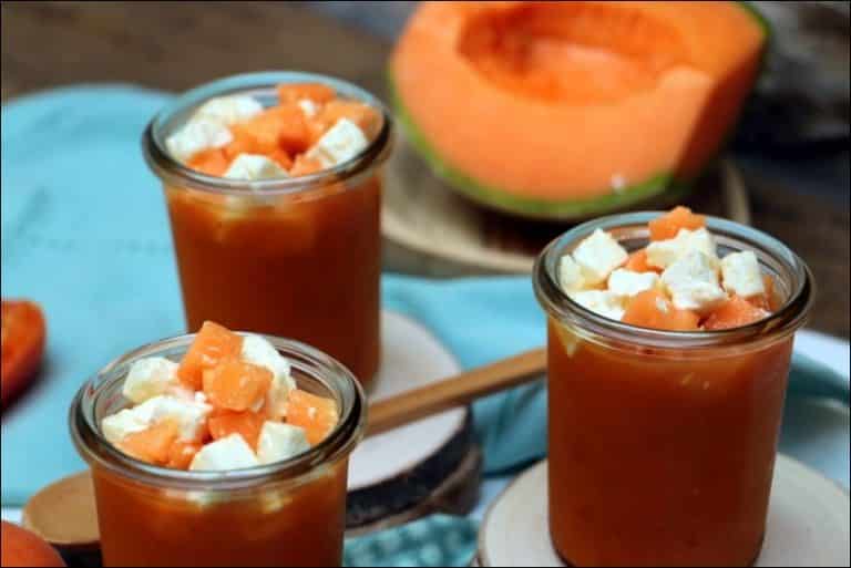 Gaspacho aux pêches, melon et tomates Happy papilles