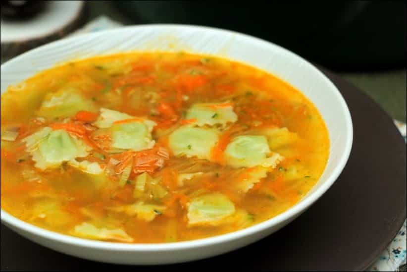 soupe ravioles legumes