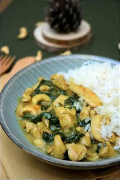 poulet epinards curry