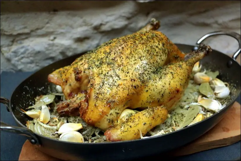 poulet rôti cuisson basse température au four