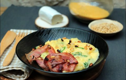 polenta à la pancetta de Laurent Mariotte