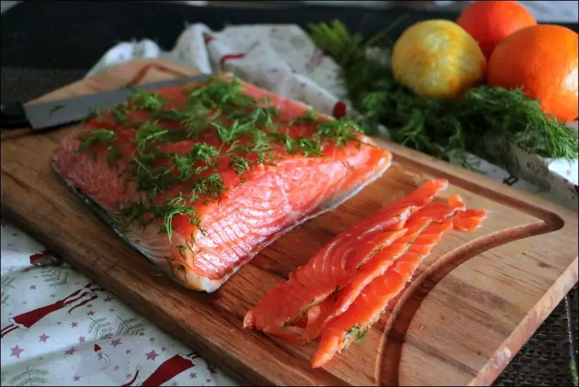 saumon gravlax aux agrumes