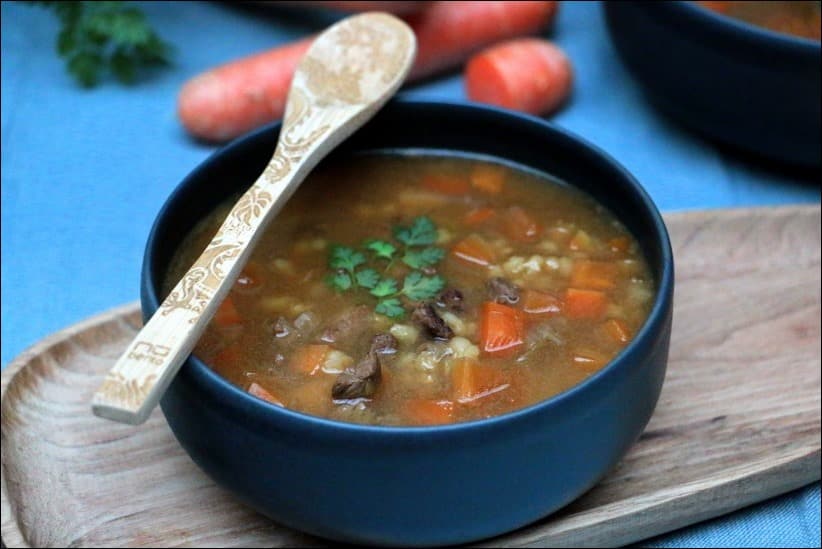 soupe bouillon boeuf legumes et orge
