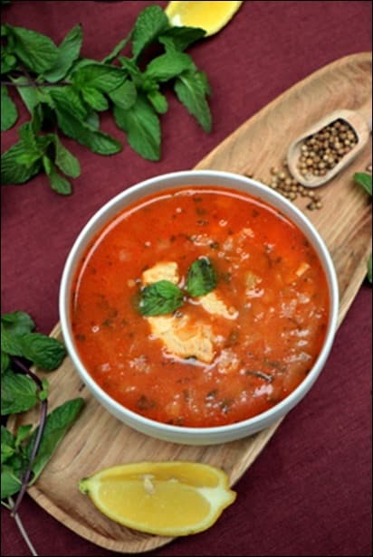 soupe poulet tomate et riz