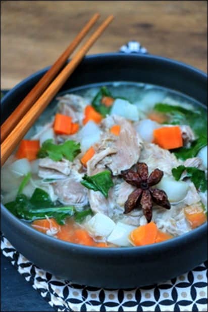 soupe vietnamienne epinard porc