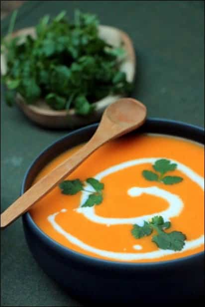 soupe carotte au lait de coco