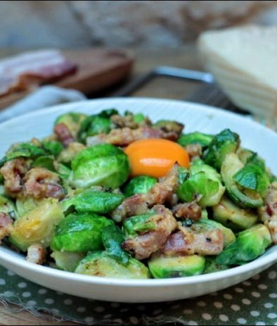 Choux de Bruxelles façon carbonara de Laurent Mariotte