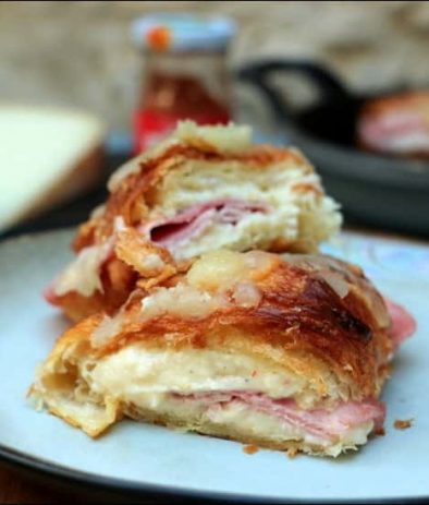 croissants au jambon et fromage de brebis