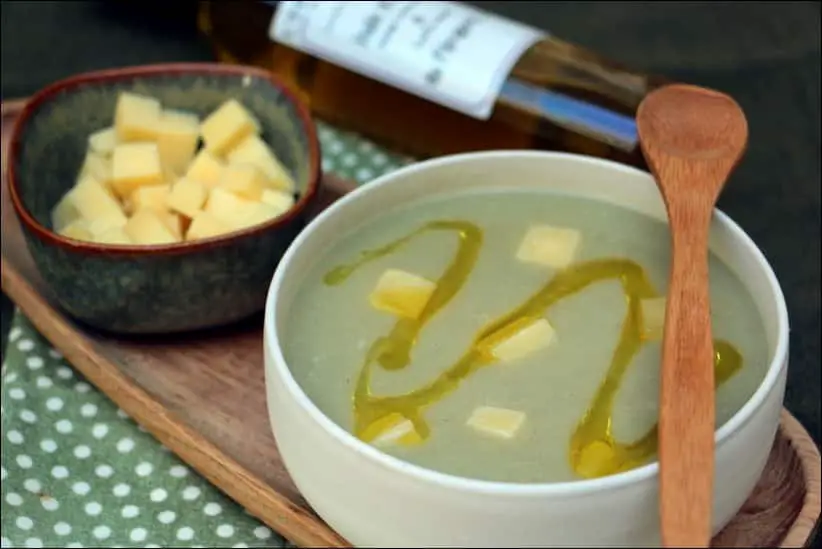 velouté d'artichaut huile de truffe et lardons de Beaufort
