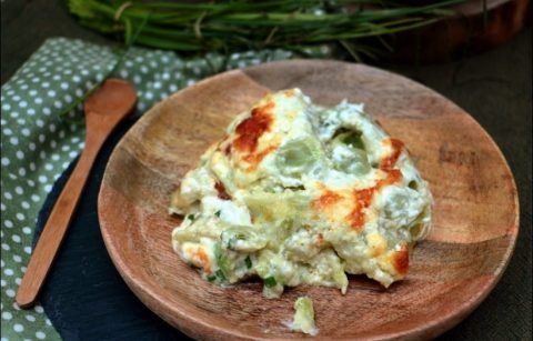 ravioles gratinées à la crème de ciboulette