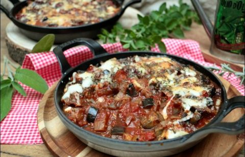 gratin d'aubergines à la mozzarella
