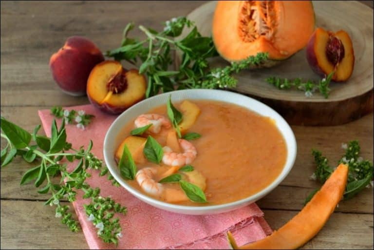 Gaspacho aux pêches, melon et tomates Happy papilles
