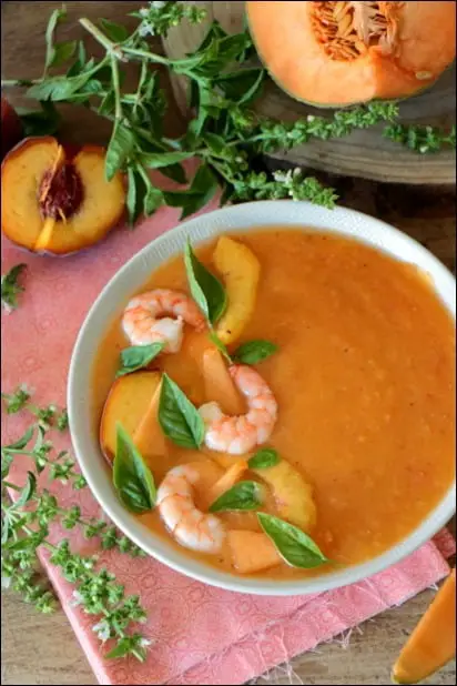 soupe froide melon tomate