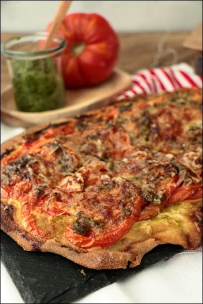 pizza tomate moutarde