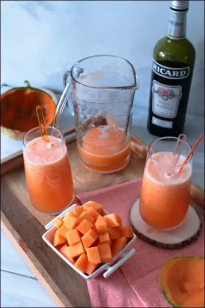 cocktail de melon avec alcool