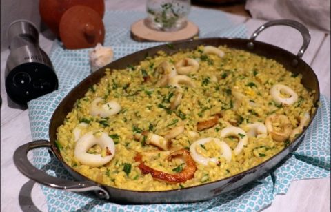 riz safrané aux calamars