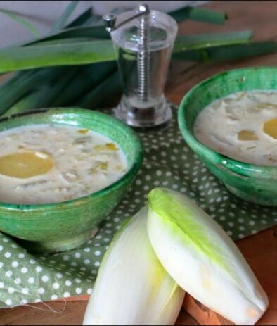 soupe de poireaux et endives