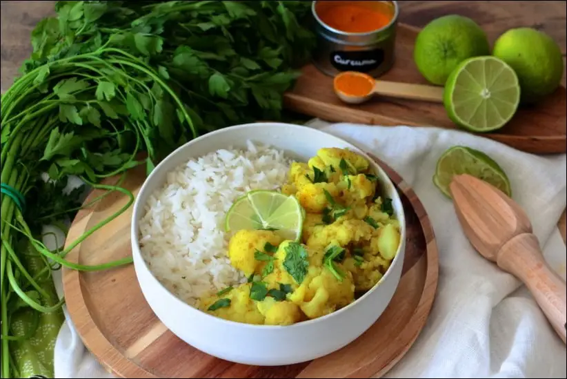 curry chou fleur coco vegetarien