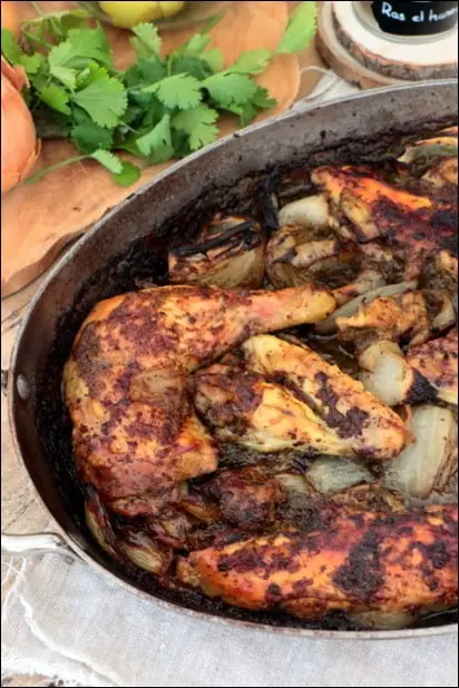 poulet rôti citron confit à la marocaine