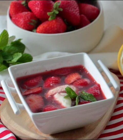 soupe de fraises de Cyril Lignac