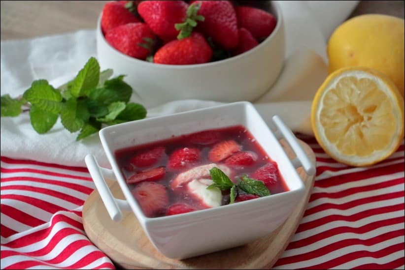 soupe de fraises de Cyril Lignac
