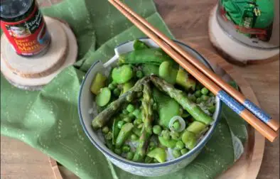 wok de légumes printaniers