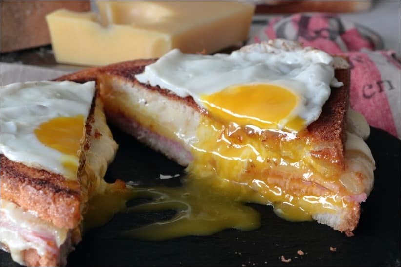 croque jambon fromage