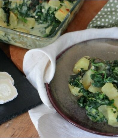 gratin d'épinard au chèvre
