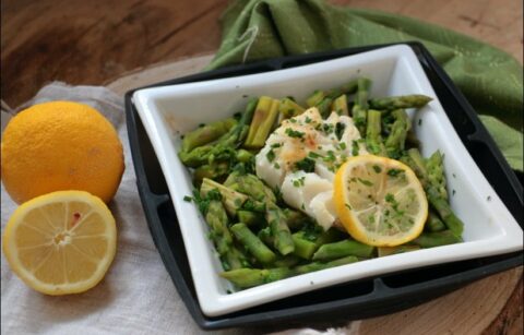 dos de cabillaud aux asperges