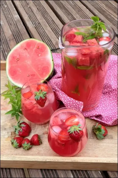 agua fresca pasteque fraises
