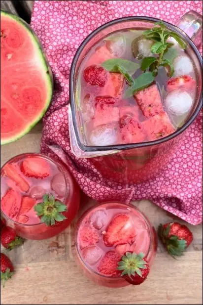 agua fresca pasteque fraises