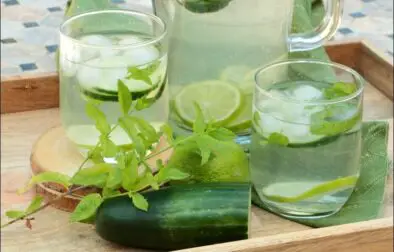 eau d'été concombre citron vert menthe
