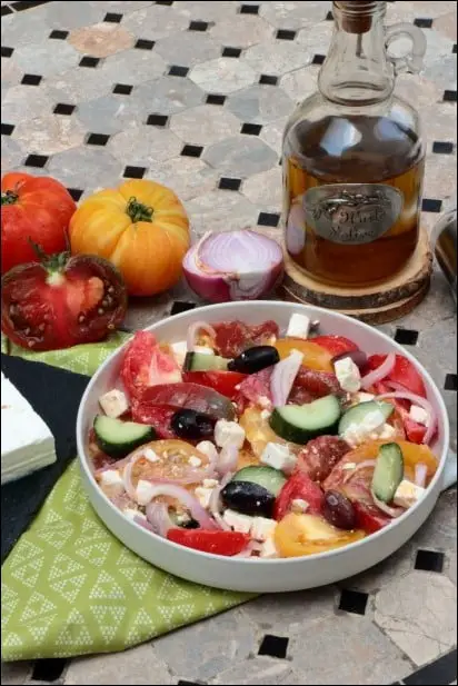 salade grecque tomate concombre feta