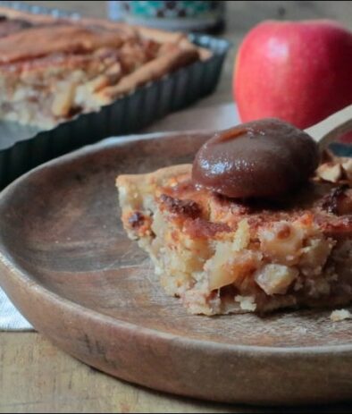 tarte d'automne aux pommes et crème de marrons