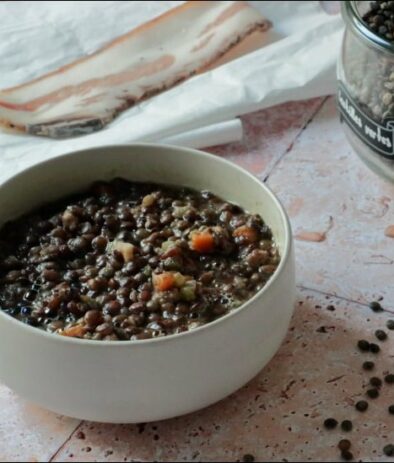 soupe de lentilles au guanciale
