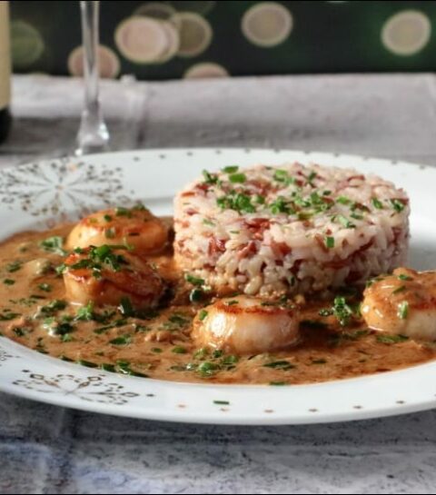 noix de Saint-Jacques au vin jaune